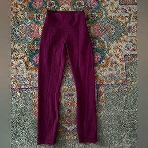 Lululemon Magenta High-Waisted Leggings